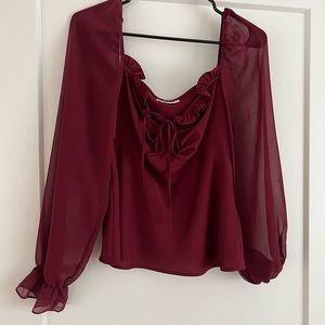 Topsbop Burgundy Blouse
